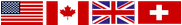 EUA, Canada, UK, Suiza